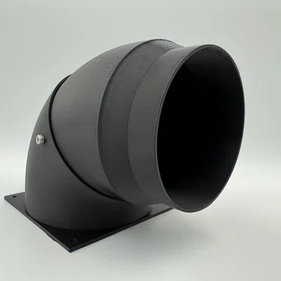 Đầu chuyển quạt 120mm sang ống 100mm góc 90°