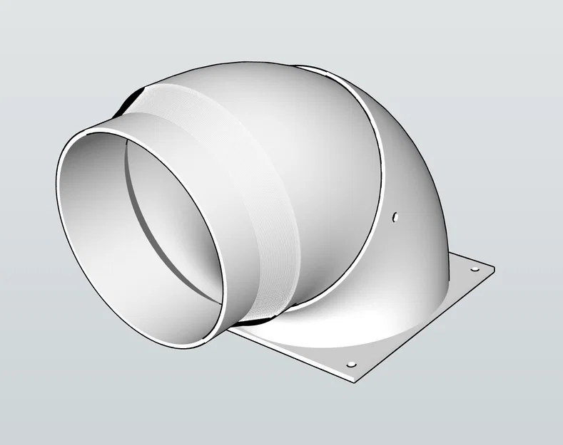 Đầu chuyển quạt 120mm sang ống 100mm góc 90° - Image 3