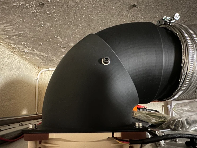 Đầu chuyển quạt 120mm sang ống 100mm góc 90° - Image 4