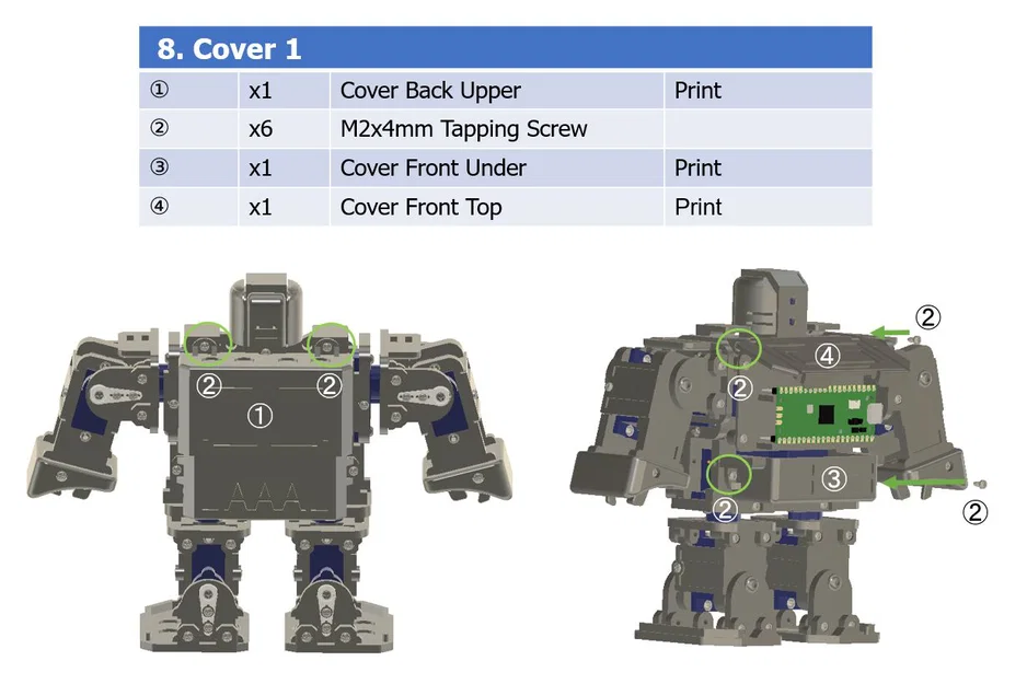 Robot đi bộ điều khiển từ xa dùng Raspberry Pi Pico (Open) - Image 24