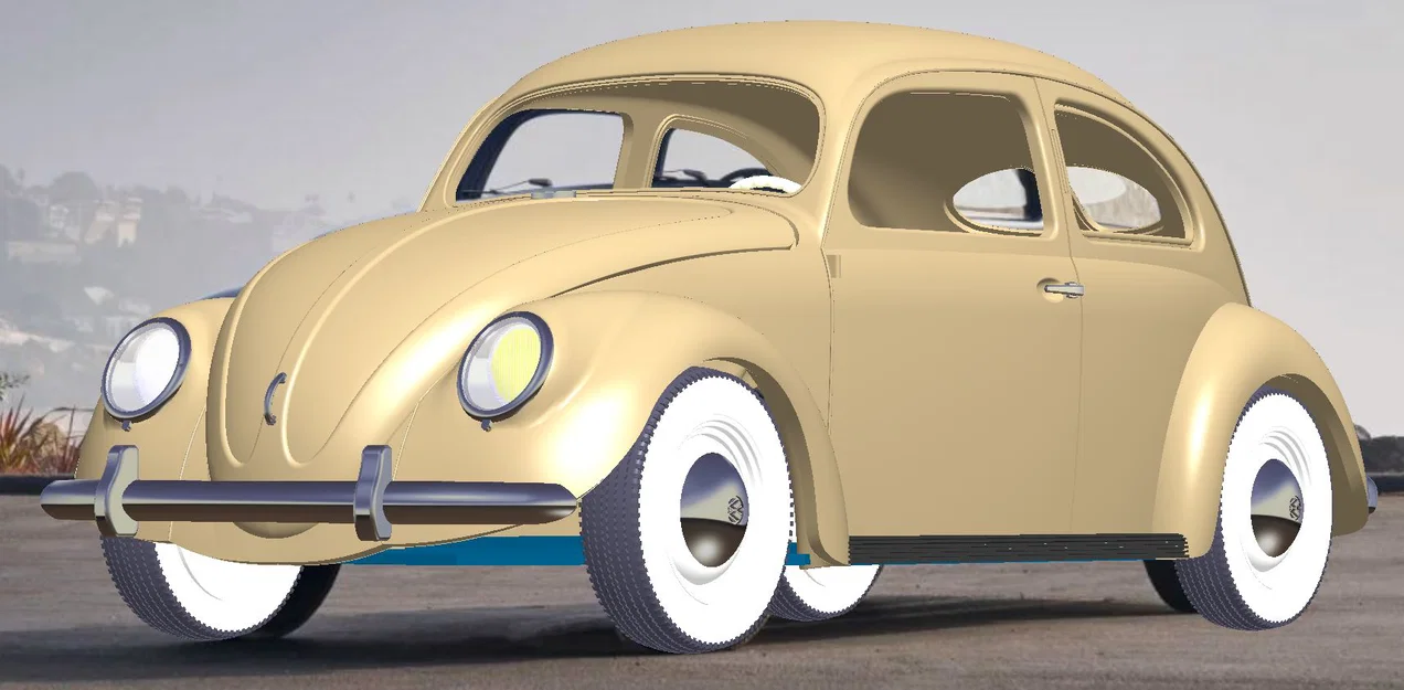 Thân VW Beetle Split Window bề mặt trơn (smooth body) - Image 1