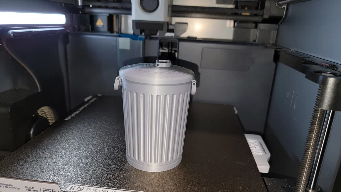 Thùng rác mini để bàn in 3D phong cách kim loại cổ điển - Image 2