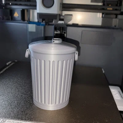 Thùng rác mini để bàn in 3D phong cách kim loại cổ điển