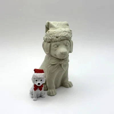 Mô hình 3D chú cún mùa đông (Winter Puppy) trang trí Giáng sinh