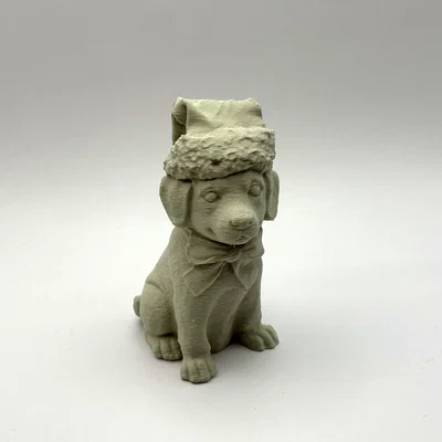 Mô hình 3D chú cún mùa đông (Winter Puppy) trang trí Giáng sinh