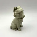 Mô hình 3D chú cún mùa đông (Winter Puppy) trang trí Giáng sinh - Thumbnail 3