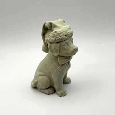 Mô hình 3D chú cún mùa đông (Winter Puppy) trang trí Giáng sinh