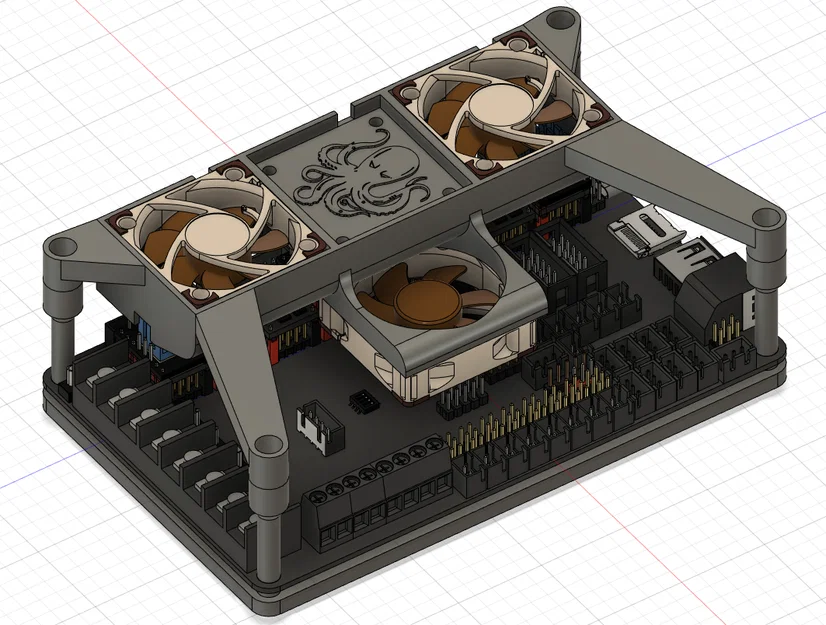 Octopus Pro DIN Rail Fan Mount (Giá đỡ quạt gắn DIN Rail) - Image 1