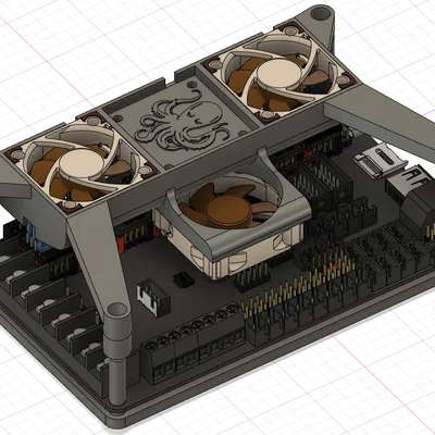 Octopus Pro DIN Rail Fan Mount (Giá đỡ quạt gắn DIN Rail)