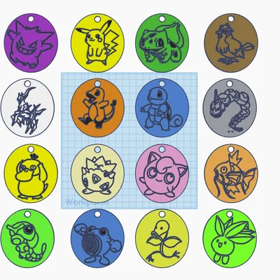 Bộ sưu tập 16 mẫu móc khóa Pokémon in 3D cực kỳ đáng yêu