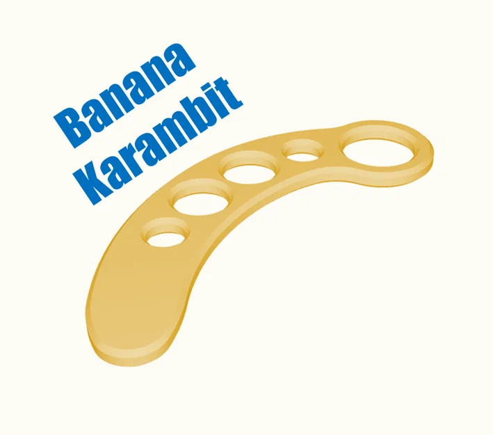 Banana Fidget Karambit - Mô hình 3D đồ chơi xoay tay độc đáo - Image 1