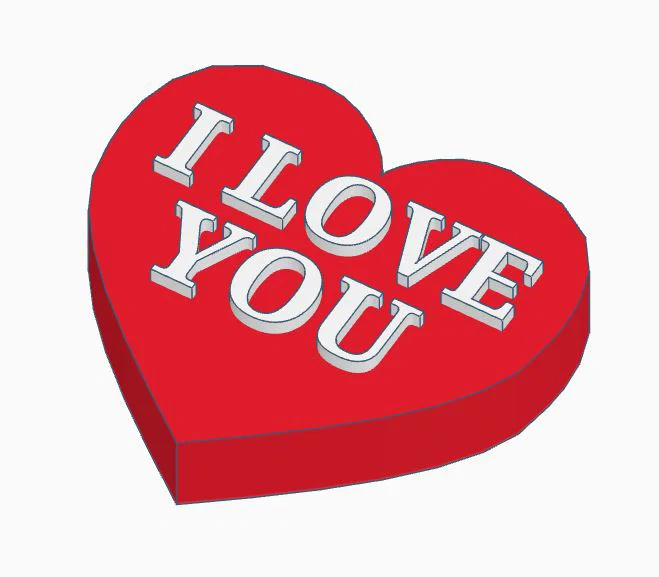 Móc khóa trái tim I Love You - Món quà 3D đầy ý nghĩa cho người thương - Image 1