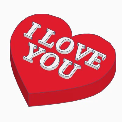 Móc khóa trái tim I Love You - Món quà 3D đầy ý nghĩa cho người thương
