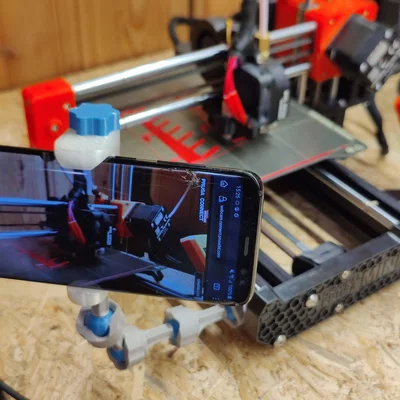 Ngàm giữ điện thoại khớp cầu chỉnh/khóa cho camera Prusa Connect