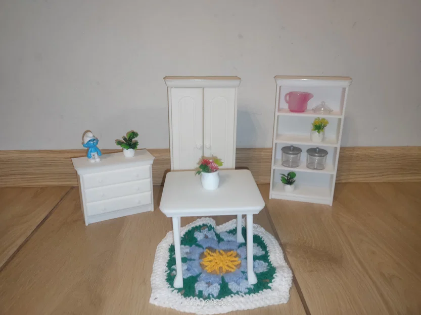 Nội thất nhà búp bê Barbie: Tủ áo, Kệ, Bàn, Tủ ngăn kéo - Image 1