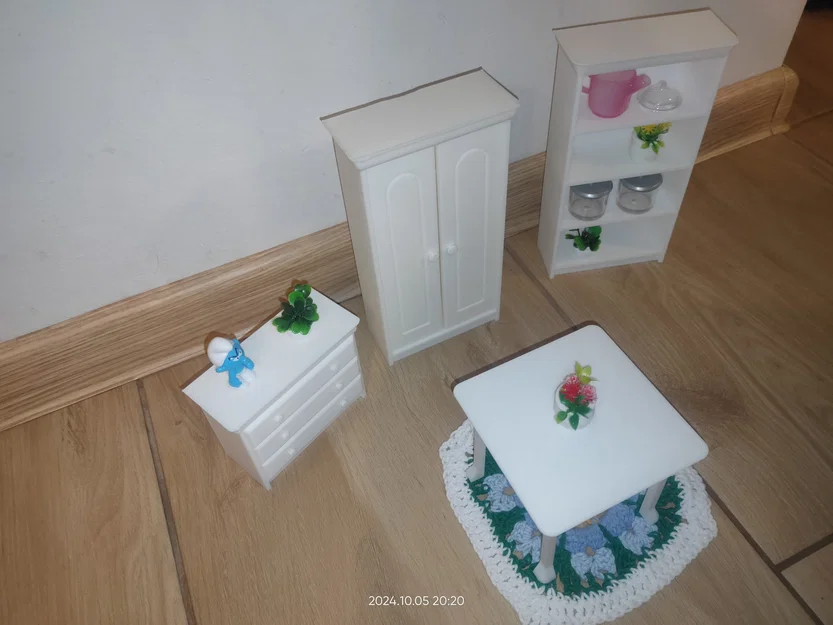 Nội thất nhà búp bê Barbie: Tủ áo, Kệ, Bàn, Tủ ngăn kéo - Image 5