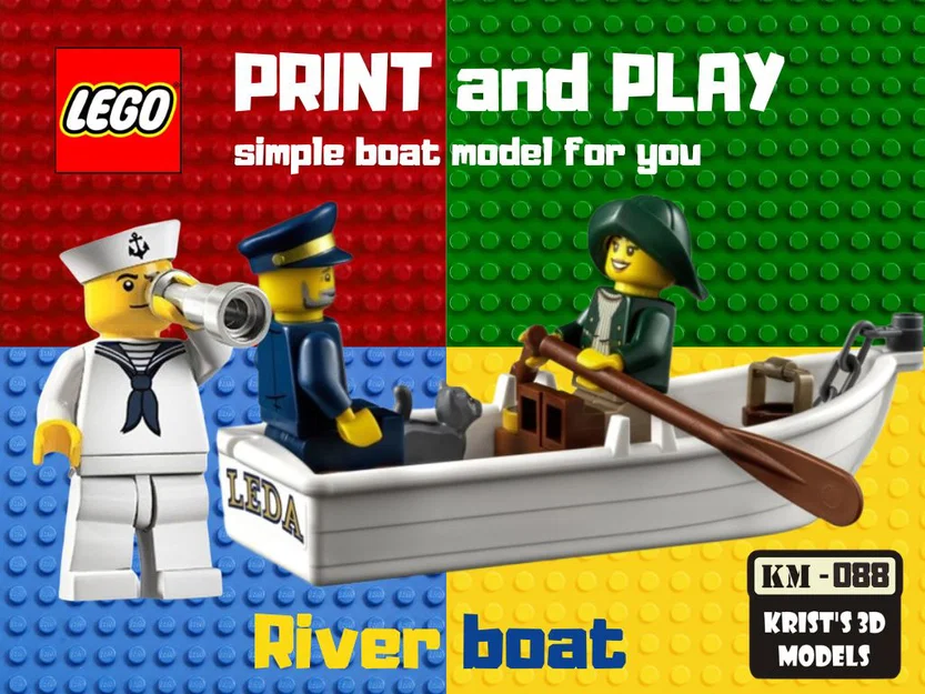 Mô hình thuyền sông cho nhân vật LEGO - File in 3D giải trí - Image 1