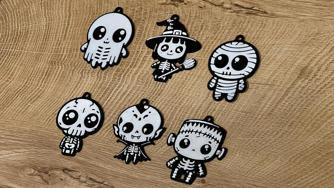 Bộ Móc Khóa 6 Nhân Vật Halloween (6 Halloween Characters Keychain SET) - Image 2