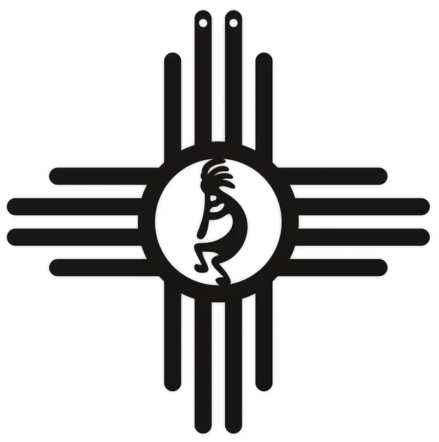 Kokopelli Zia (Nghệ thuật New Mexico / Southwestern) - Image 1