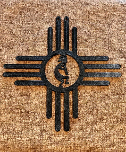 Kokopelli Zia (Nghệ thuật New Mexico / Southwestern) - Image 2