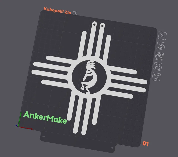 Kokopelli Zia (Nghệ thuật New Mexico / Southwestern) - Image 4