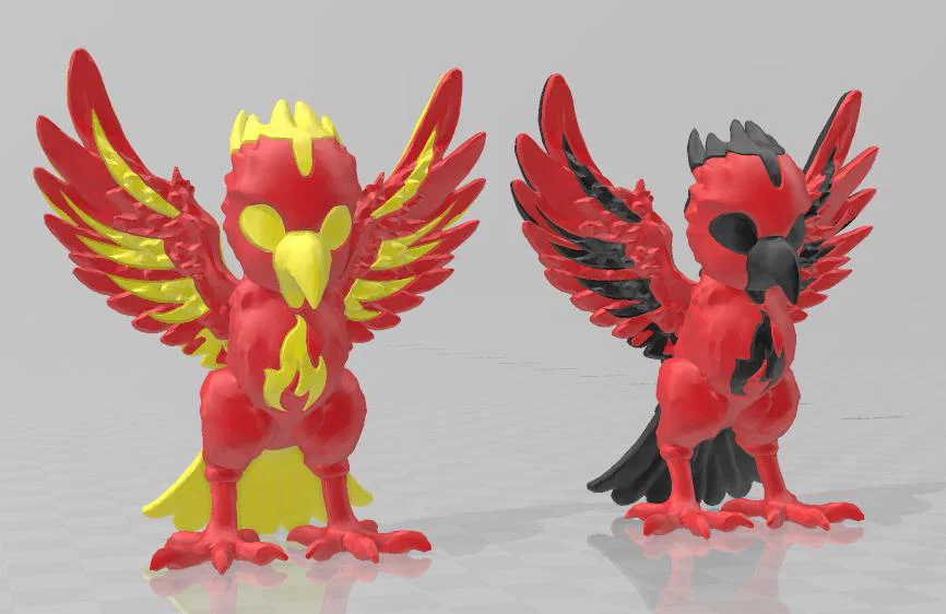 Fiery Phoenix - Single Extruder - Dual Colour (Phượng hoàng rực lửa 2 màu) - Image 1