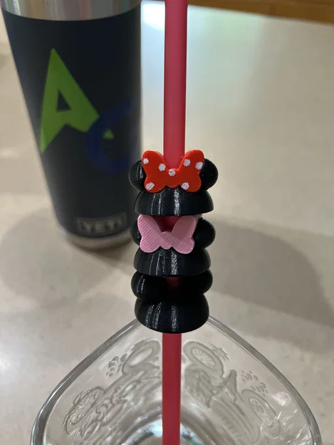 Nắp Ống Hút Mickey và Minnie (Mickey and Minnie Straw Toppers) - Image 1