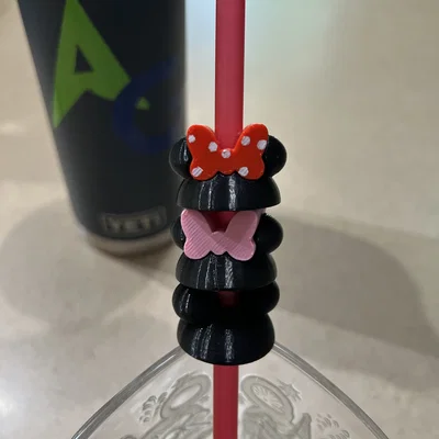 Nắp Ống Hút Mickey và Minnie (Mickey and Minnie Straw Toppers)