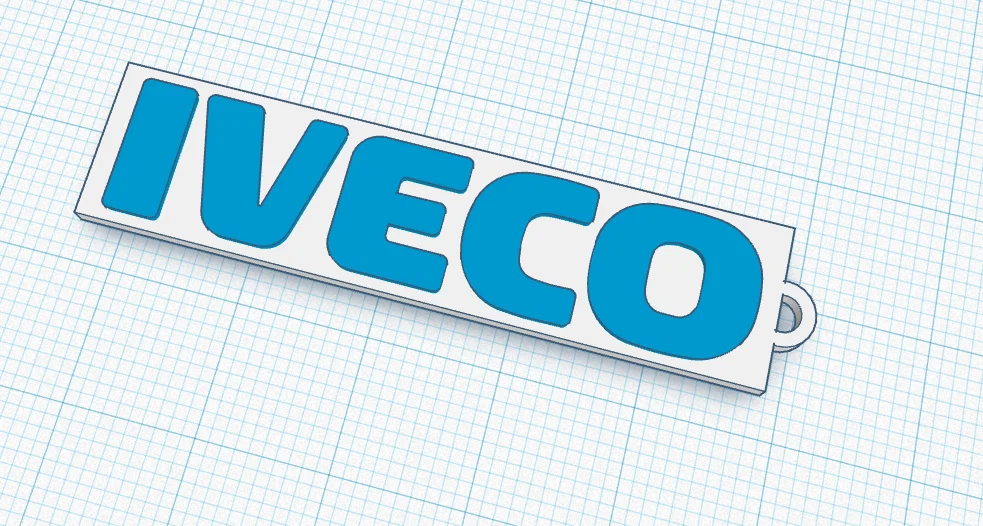 Móc khóa IVECO đẹp mắt - Mô hình in 3D đơn giản, độc đáo - Image 1