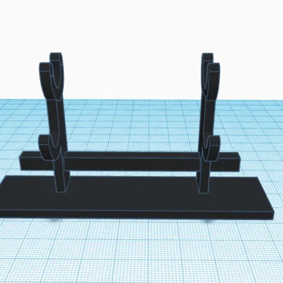 Giá đỡ kiếm Katana đôi - Phụ kiện trưng bày mô hình 3D ấn tượng