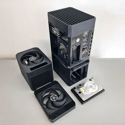 NAS ITX PC Case với khả năng mở rộng dạng chồng (MODCASE MASS)