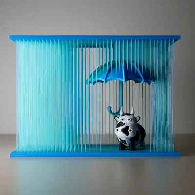 Safe from the Rain – Tranh String Artwork Treo (Không Cần Supports)
