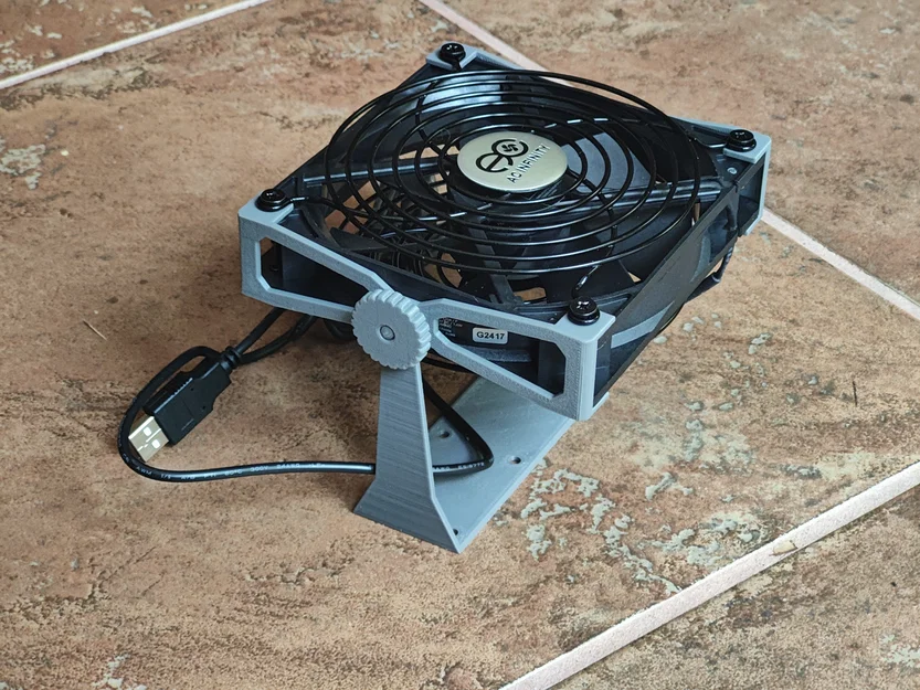 Giá đỡ quạt 120mm điều chỉnh góc nghiêng - Biến quạt PC thành quạt để bàn - Image 2