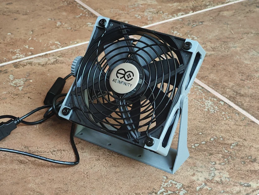 Giá đỡ quạt 120mm điều chỉnh góc nghiêng - Biến quạt PC thành quạt để bàn - Image 3