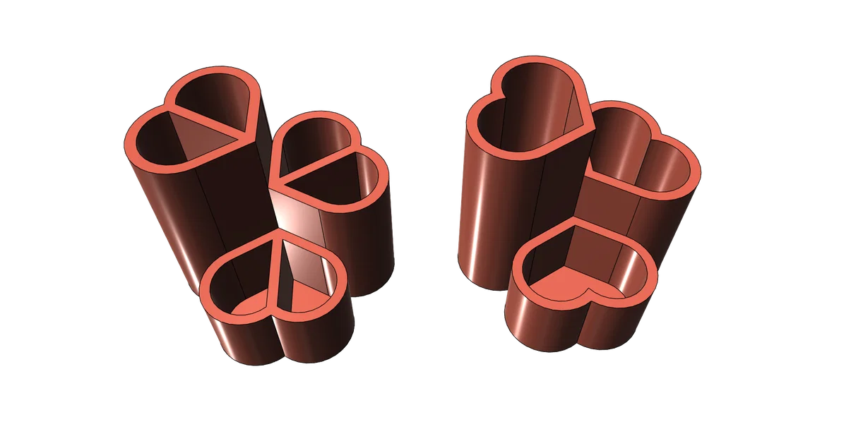 Ống cắm bút hình trái tim - Mô hình in 3D dễ thương, dễ in - Image 1