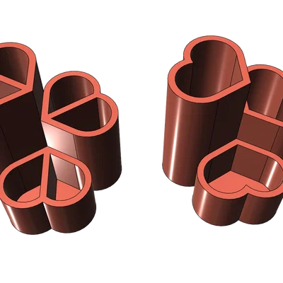 Ống cắm bút hình trái tim - Mô hình in 3D dễ thương, dễ in