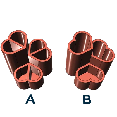 Ống cắm bút hình trái tim - Mô hình in 3D dễ thương, dễ in