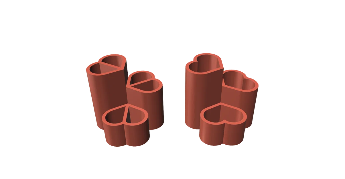 Ống cắm bút hình trái tim - Mô hình in 3D dễ thương, dễ in - Image 3