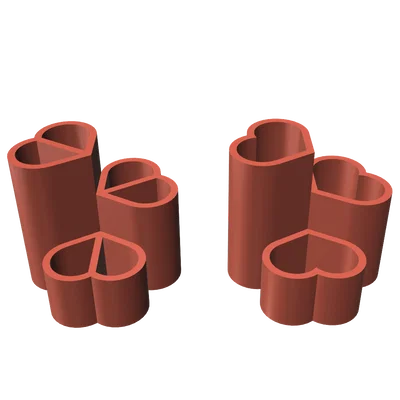 Ống cắm bút hình trái tim - Mô hình in 3D dễ thương, dễ in