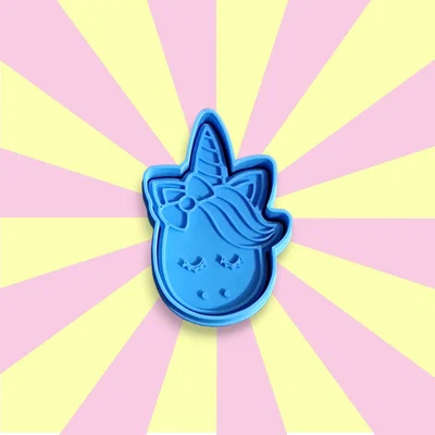 Bộ khuôn cắt và đóng dấu bánh hình kỳ lân (Unicorn) siêu đáng yêu