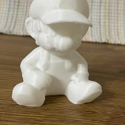 Mô hình Mario ngồi 3D đáng yêu - Tối ưu để tô màu thủ công