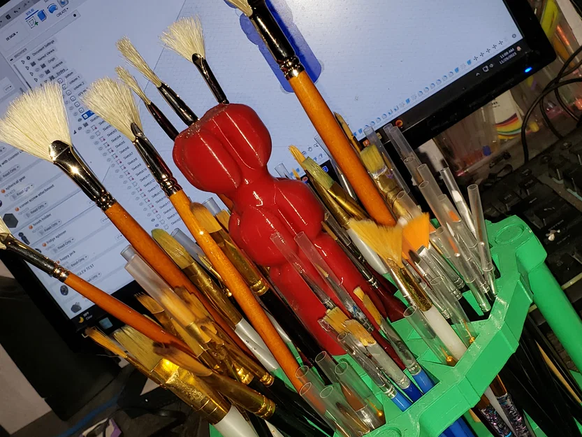 Giá đỡ cọ vẽ xoay 3D tiện lợi cho góc làm việc sáng tạo - Image 2