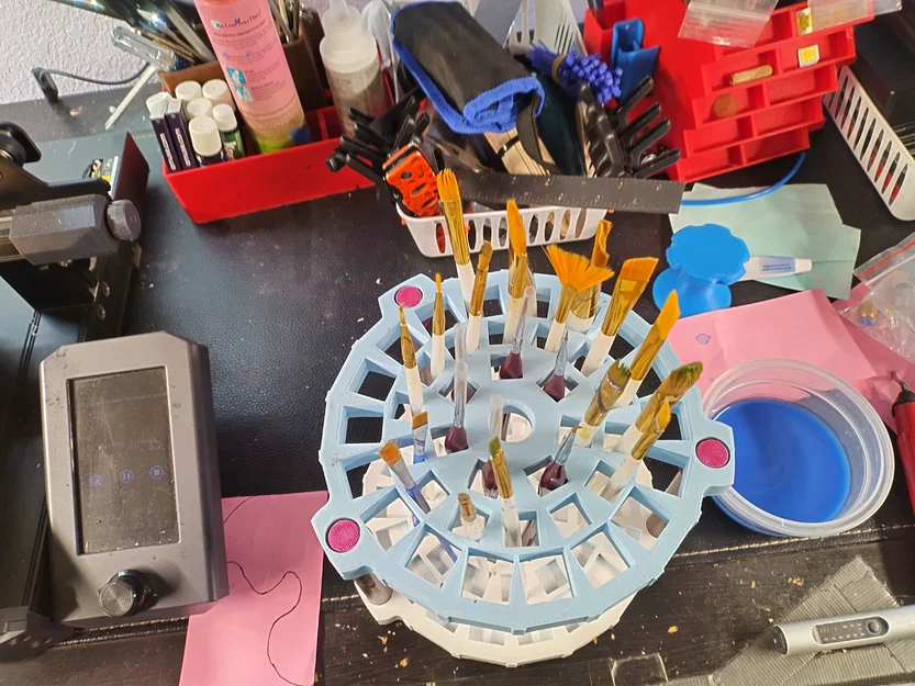 Giá đỡ cọ vẽ xoay 3D tiện lợi cho góc làm việc sáng tạo - Image 5