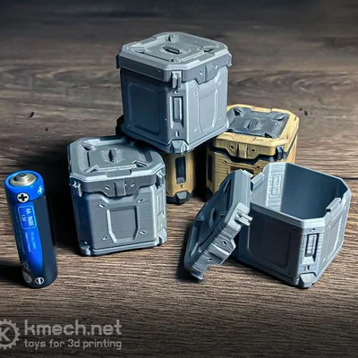 Scifi Box Crate - Mô hình thùng chứa đồ phong cách viễn tưởng 3D