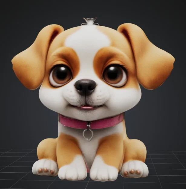 Mô hình chú chó 3D dễ thương (Cute Dog) để in 3D trang trí - Image 1