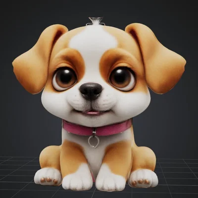 Mô hình chú chó 3D dễ thương (Cute Dog) để in 3D trang trí
