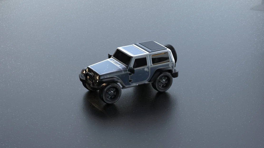 Mô hình xe địa hình Offroad Car (kiểu dáng Jeep) in 3D đẹp mắt - Image 1