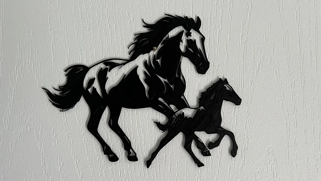 Tranh treo tường nghệ thuật hình đôi ngựa (Horses Wall Art #1) - Image 1
