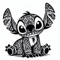 Tranh Cuadro Stitch Ohana phiên bản Mandala - Thumbnail 1