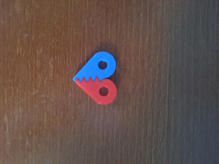 Móc khóa hình trái tim ghép đôi in 3D (Heart Key Ring) cực ý nghĩa - Image 1